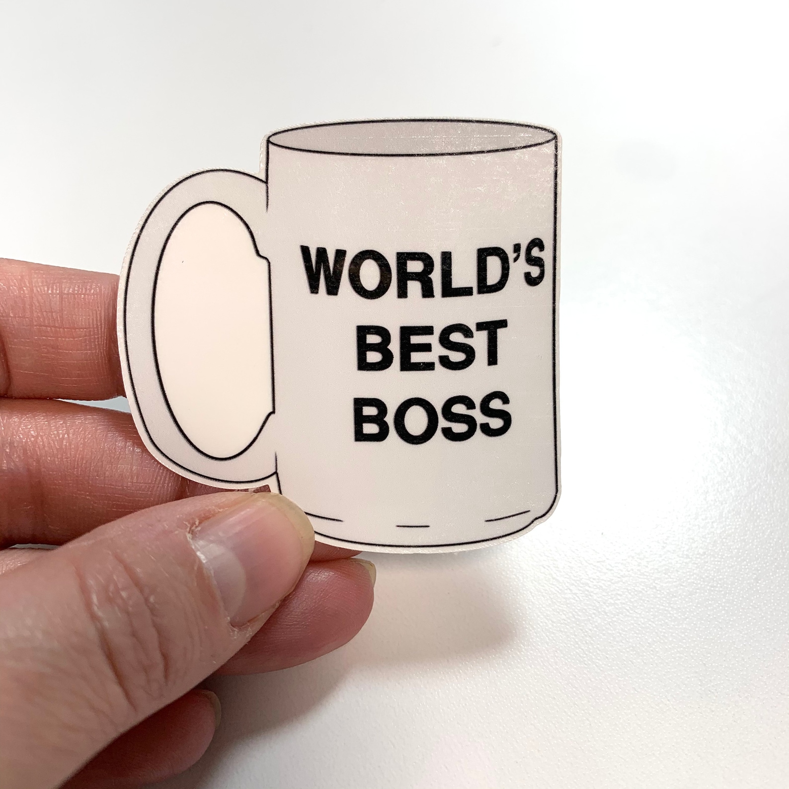 Worlds Best Boss Mug Sticker the Office TV Show Mug Sticker Etsy