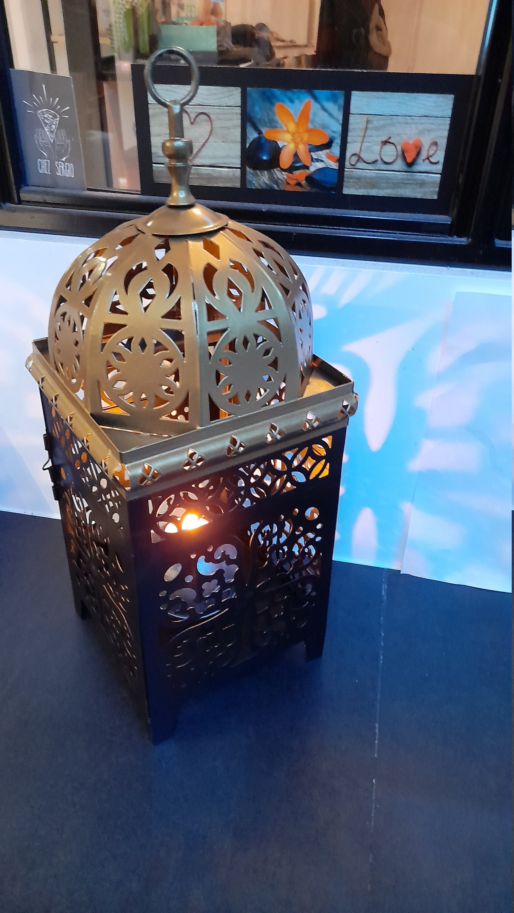 Lanterne Marocaine Or Noir