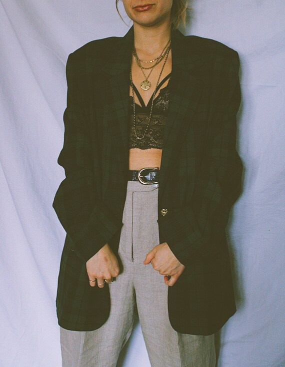 Vintage Plaid Blazer