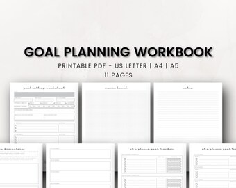 Ultimate Goal Planning Workbook | Goal Planner Printable | Goal Setting Workbook | Goal Setting Worksheet | Goal Tracker | Goal Workbook