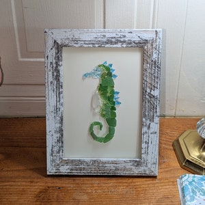 Sea Glass Art, Sea Horse, Seaglass Sea Horse, Handmade, Ocean Wall Art, Beach Art, Coastal Decor, Mothers Day, Fathers Day, Customizable