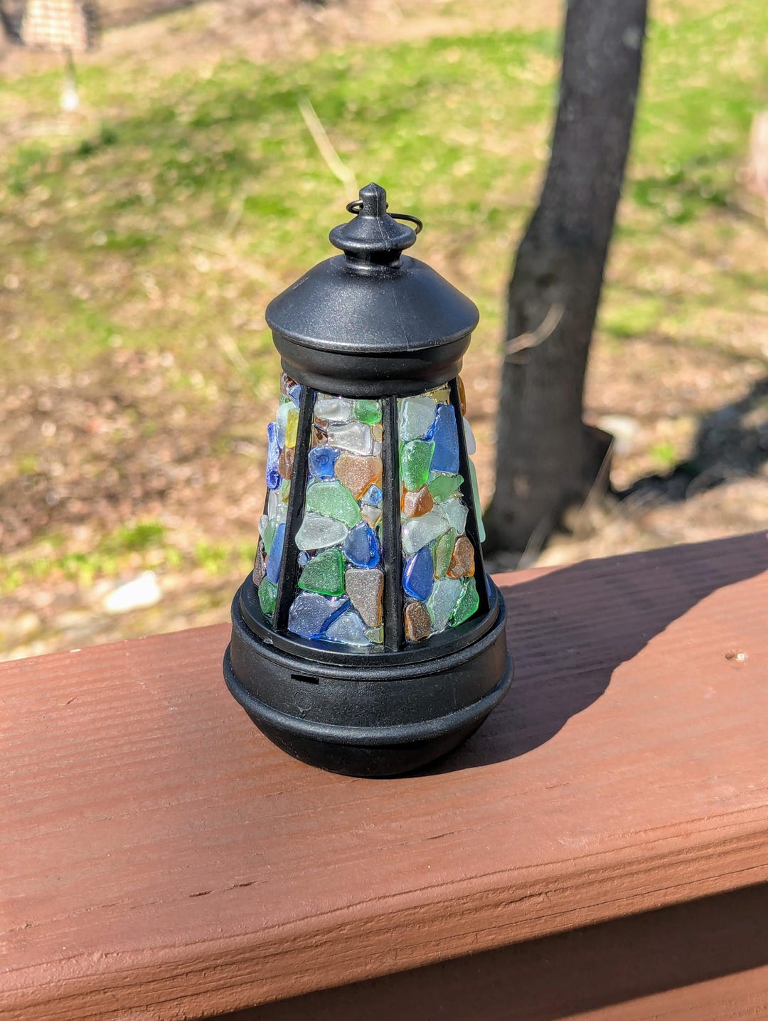 5Pcs Handmade Sea Glass Ornament, kkbbma Summer Sea Glass Ornament ...