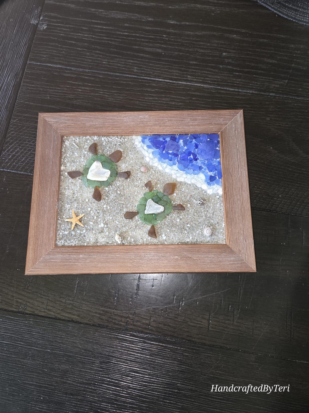 Turtle Shell Frames Sea Glass Sea Turtles, Sea Glass Art, Shell Art, Frames Wall Art ...