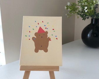 Beary Good Series/ CeleBEARtion/ Cute Bear Print/ Birthday/ Celebration/Bear/Kawaii/Print/Postcard