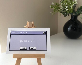 Computer Message Print/Postcard/Cute/Kawaii/Aesthetic/90s vibe
