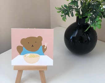 Beary Good Series/ Phở Bear/ Cute Bear Print/ Birthday/ Celebration/Bear/Kawaii/Print/Postcard