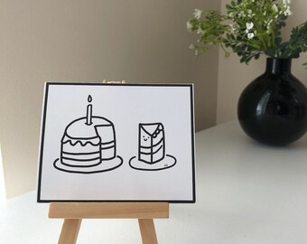 Piece of Cake Print/postcard/Birthday/Kawaii/Cute
