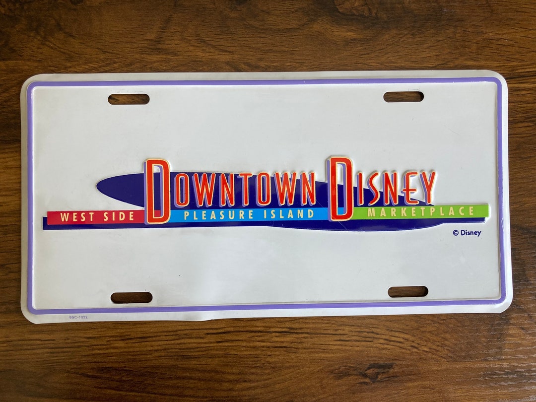 Vintage Disney License Plate Pleasure Island West Side Etsy