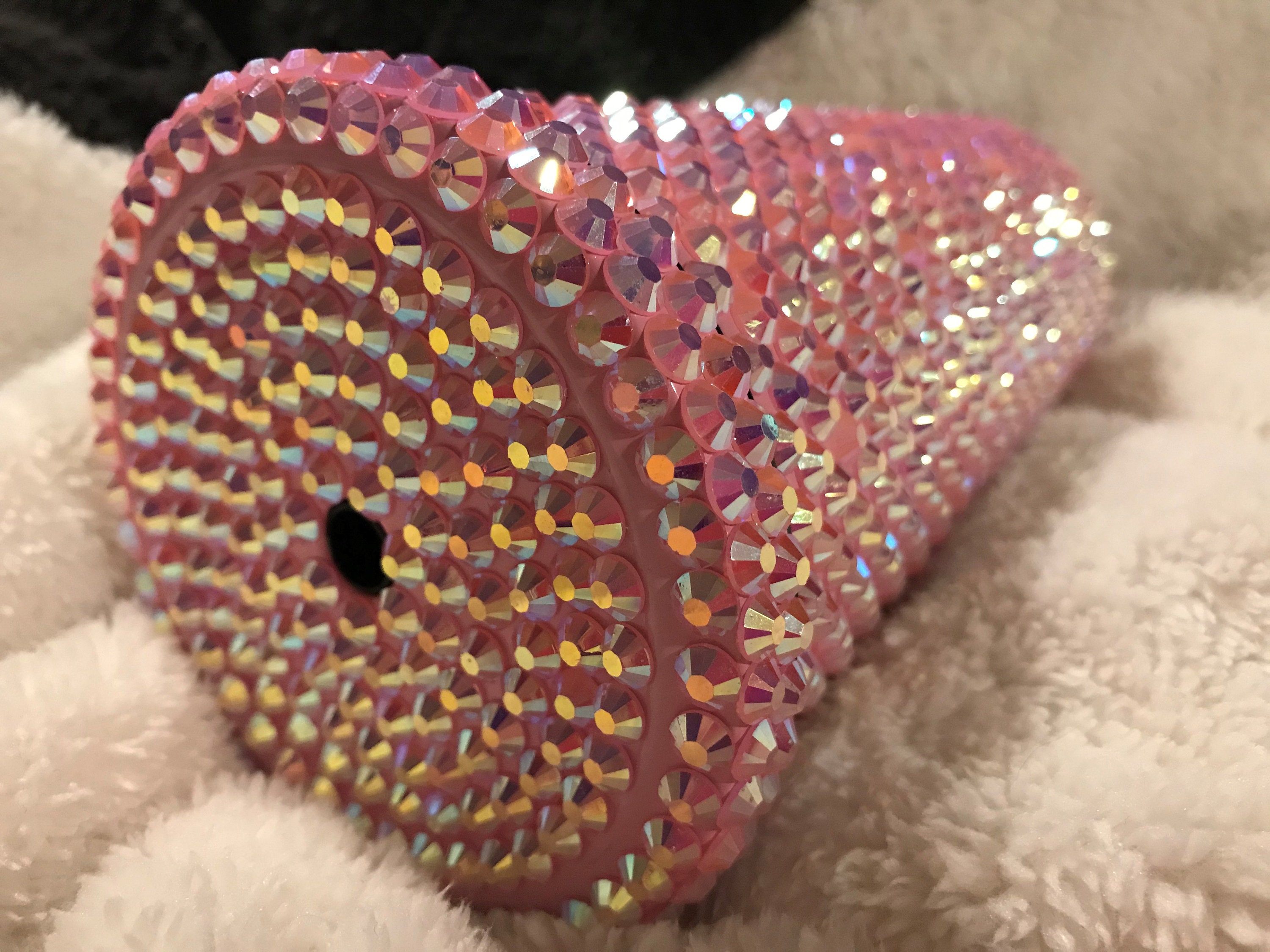 Pink Rhinestone Decorated Bling Cup, 500ml, With Straw Etsy UK