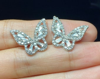 gifts for her handmade jewelry statement earringsFree Shipping gifts jewelry gold plated jewelry White Cz earrings brass earrings