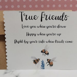 JW GREETING CARD blank card stationary true friends