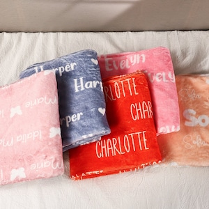Personalized Baby Adults Dog Cat Blanket With Name and Icon,Plush Minky Name Blanket,Blanket for Newborn,30&quot; x 40&quot; Blanket,Monogram Blanket