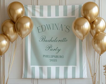 Personalized Coastal Bachelorette Tapestry, Beach Bach Banner, Coastal Party Decor, Toast on the Coast Party Banner, Custom Party Favors