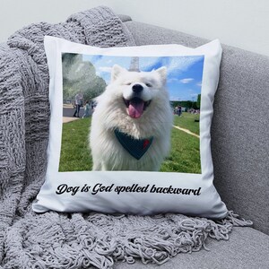 Custom Pet Photo Pillow Cover, Personalized Dog Pillow, Pet Memorial Gift, Personalized Throw Pillowcase with Pictures, Gift for Pet Owner