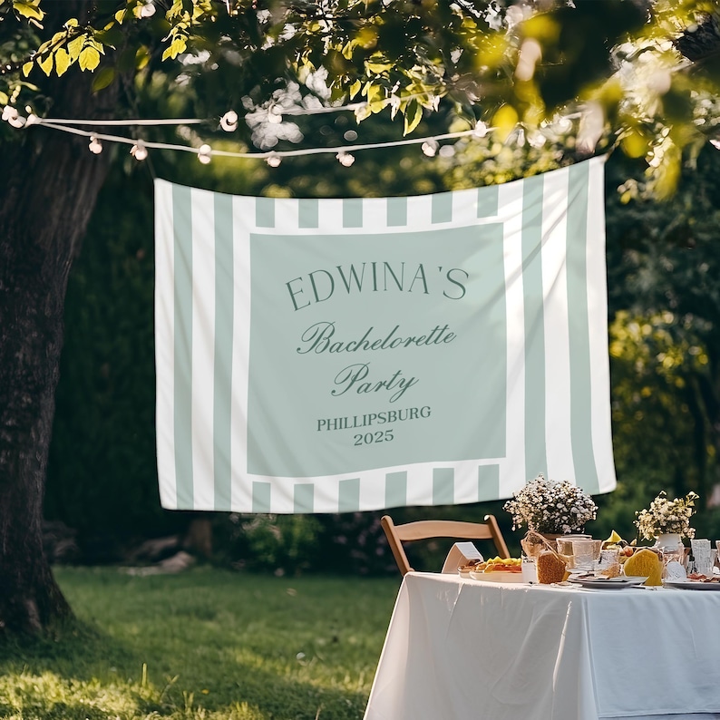 Tapisserie côtière personnalisée pour célibataires, bannière Beach Bach, décoration de fête côtière, bannière toast sur la côte, cadeaux personnalisés image 8