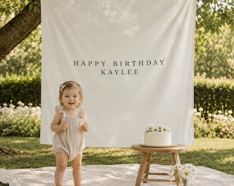 Gepersonaliseerde verjaardagsvlag met naam, verjaardagsbanner, verjaardagsbanner op maat, stoffen bord, stoffen verjaardagsbord, boho verjaardagsdecoratie