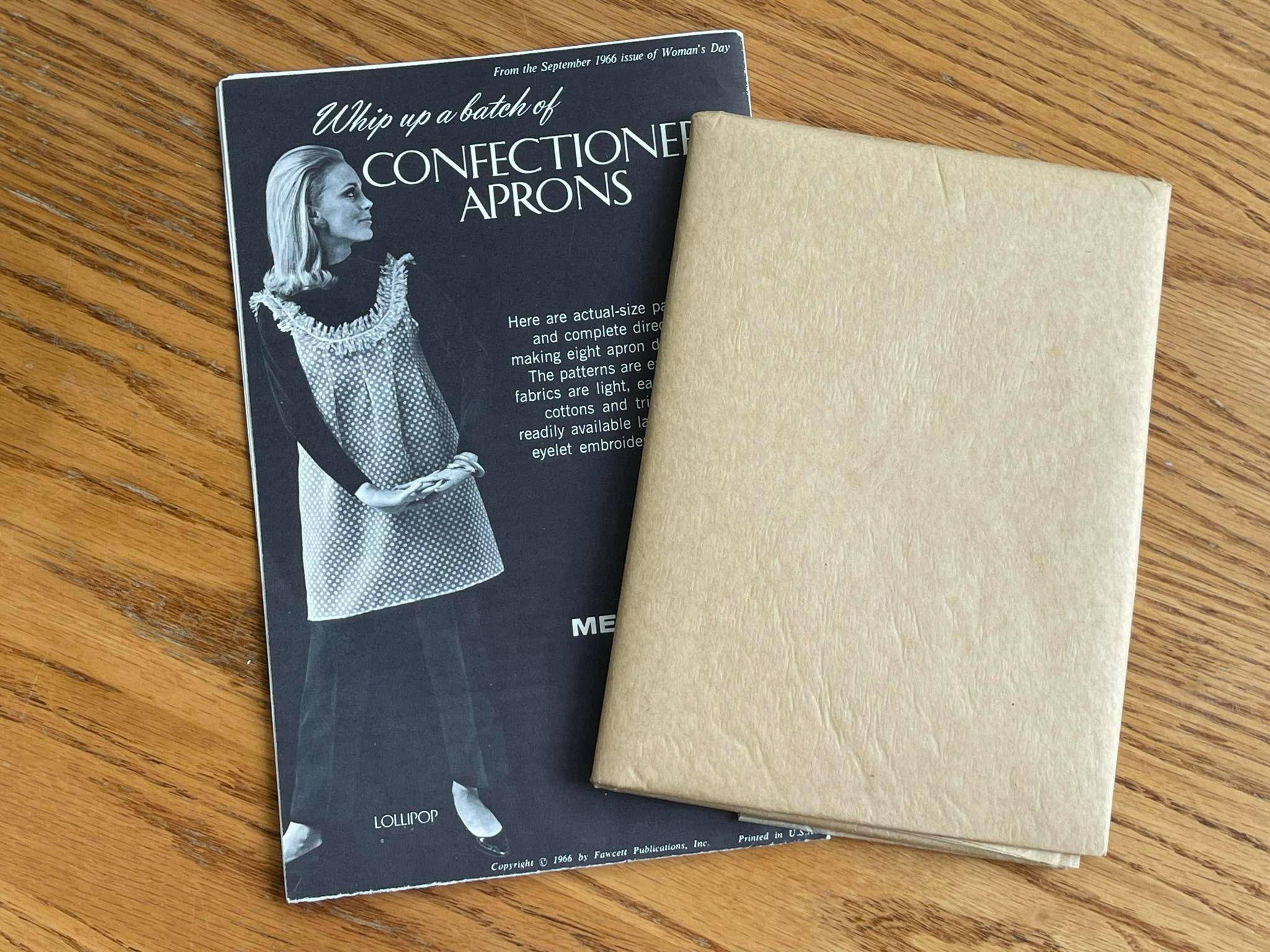 1966 Women's Day Apron Pattern: 8 Retro Confectionery Designs