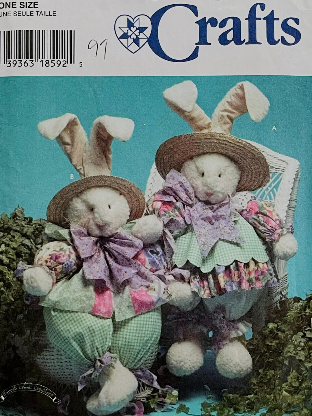 Simplicity Rabbit Patterns Vintage 1996 Simplicity Uncut Crafts Pattern 32