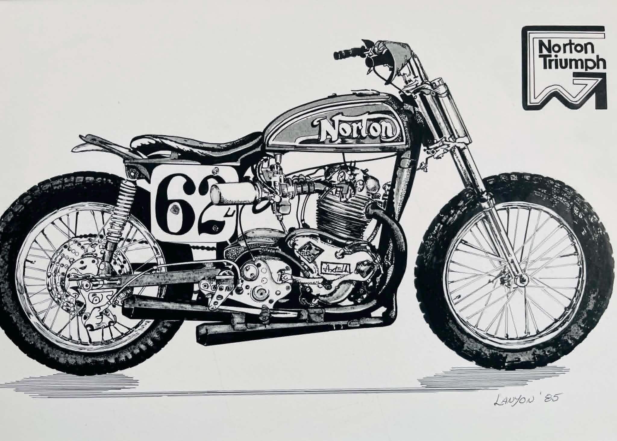 Vintage Norton Motorcycle Prints - Etsy