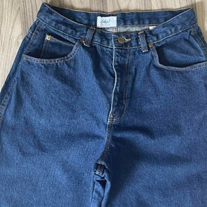 Vintage 1980&#39;s CHIC Women&#39;s Size 14 Petit High Waisted Mom Denim Blue Jeans 100% Cotton (no stretch) World&#39;s Best Fit