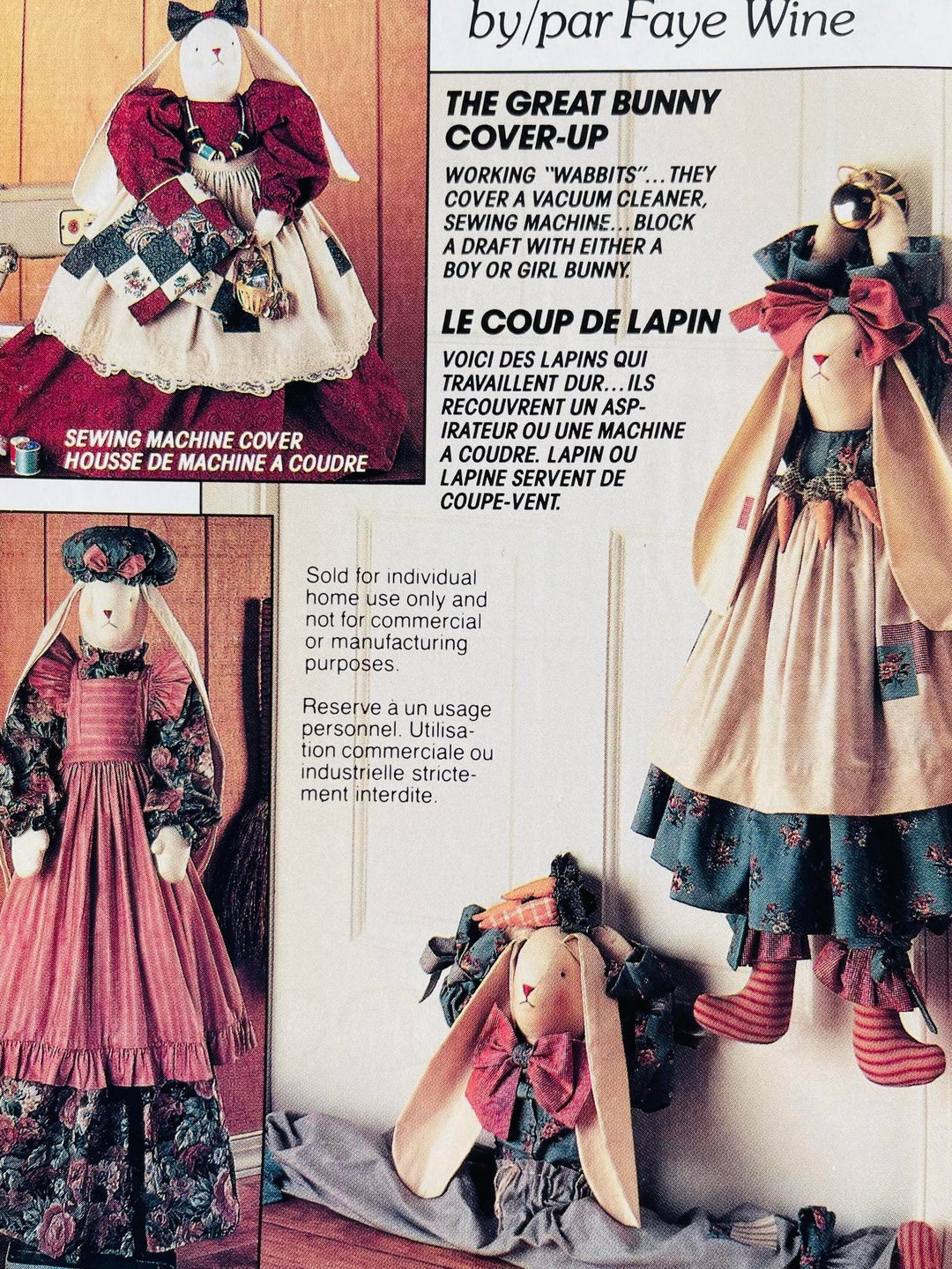 Vintage Uncut 1992 Mccall's Crafts Sewing Pattern 752: Bunny Cover-up ...