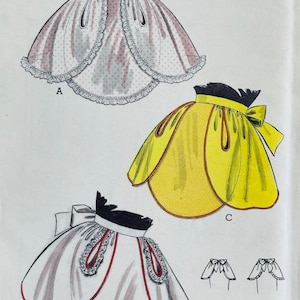 Patrón de costura Butterick vintage de los años 50 sin cortar 6743 Mujer Talla única 3 Diseños diferentes Hostess Bridge Fiesta Cocina Medio delantal