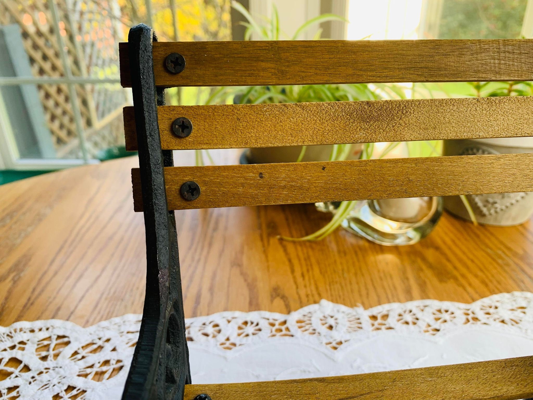 Vintage Cast Iron & Wood Doll House Furniture Miniature Park Etsy