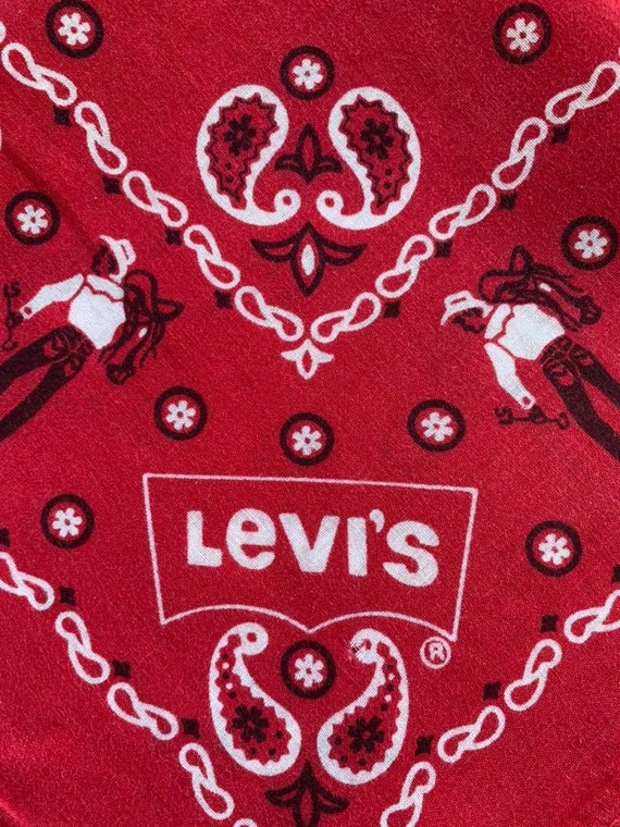 Vintage LEVI'S All Cotton Wash Fast Made In USA W… - image 4