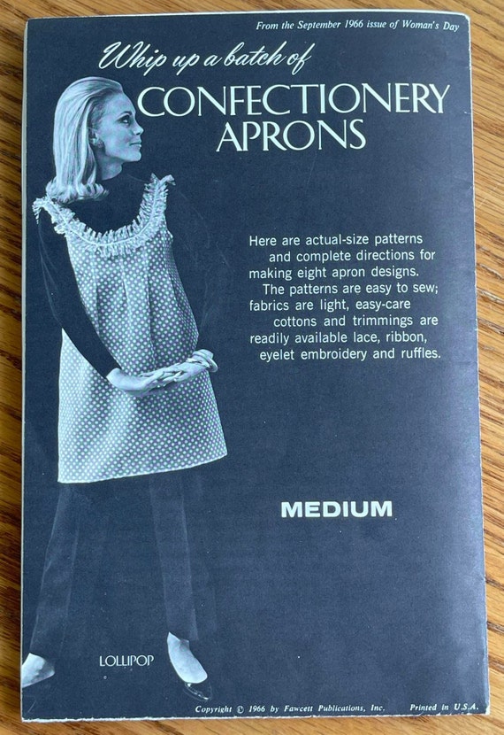 1966 Women's Day Apron Pattern: 8 Retro Confectionery Designs