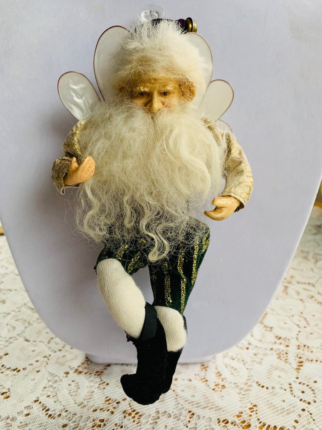 Vintage Retired Mark Roberts Collection plum Pudding Fairy Christmas