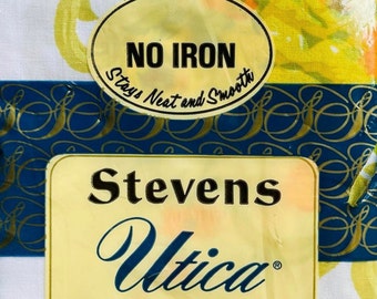 Vintage Floral Pillowcases: Yellow Orange Stevens Utica, Standard Size (Set of 2)