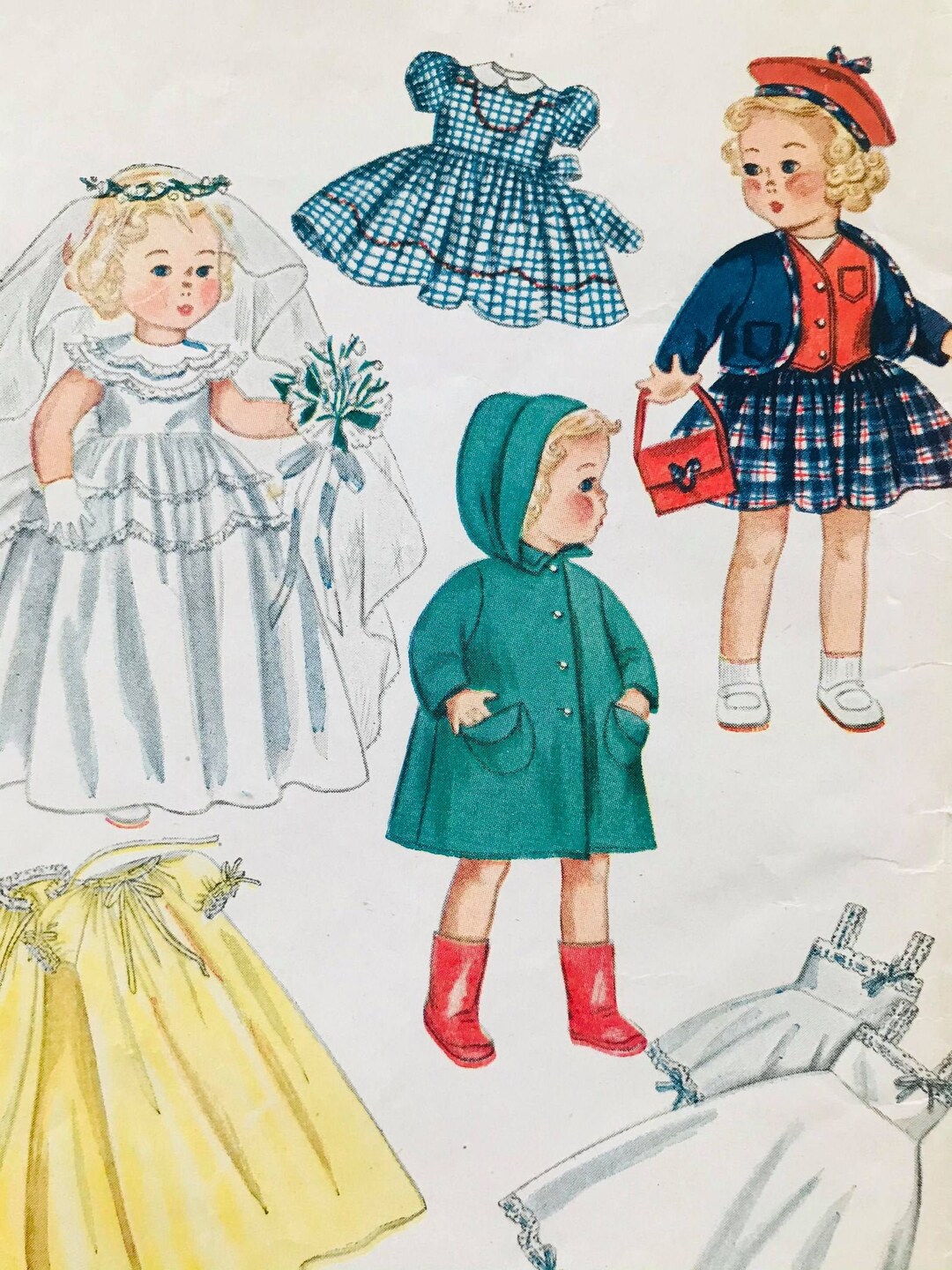 ベビー　ドール Vintage 1940s Simplicity 3407 Sewing Pattern: 16