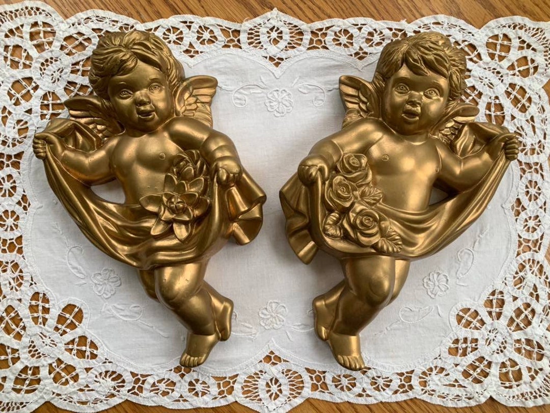 2 Vintage 1966 Mid Century Miller Studio, Inc. Gold