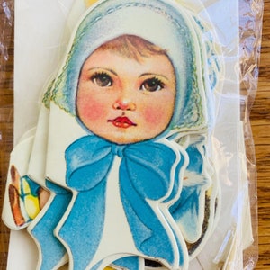 Vintage New in Package 1985 Queen Holden Paper Doll Artist Baby Note 6 Different Cards & Envelopes Gift Tree Decoration Party Place Cards