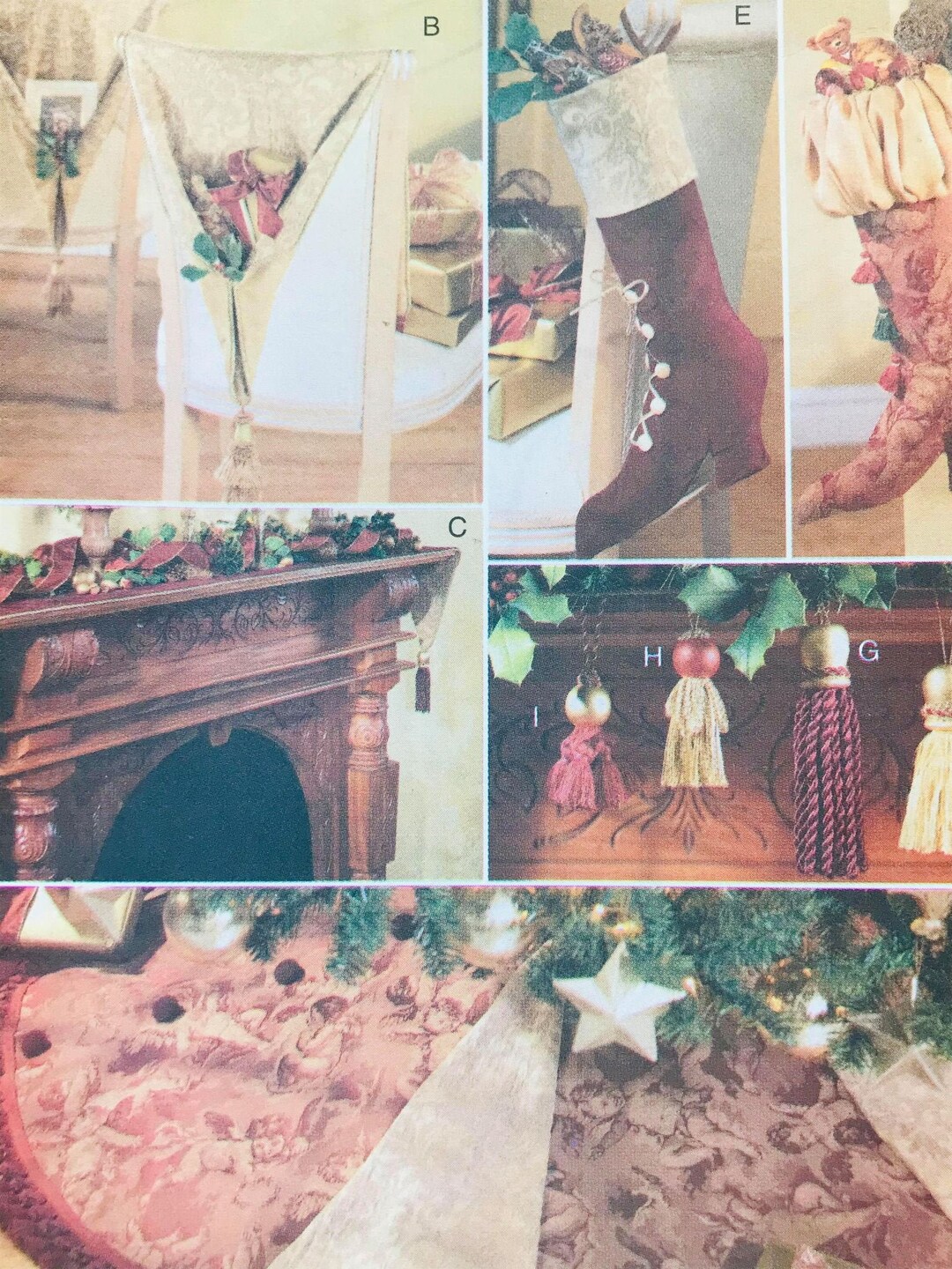 Vintage Vogue 9717 Christmas Decor Sewing Pattern: Tree Skirt ...
