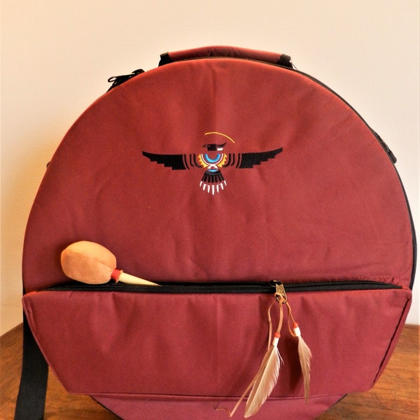waterproof frame drum bag, sturdy drum bag for round drums, protective cover for shaman drums, transport bag for drums