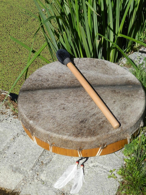 kleine Ritualtrommel, Medizintrommel 35 cm, Rahmentrommel, Reisetrommel, Schamanentrommel, frame drum, Rundtrommel, Indianertrommel