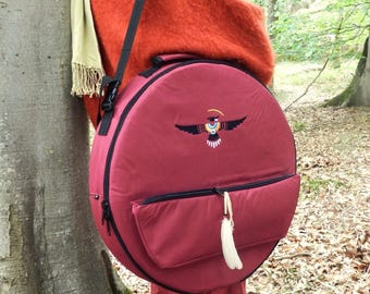 Waterproof frame drum bag, sturdy drum bag for round drums, protective cover for shaman drums, transport bag for drums
