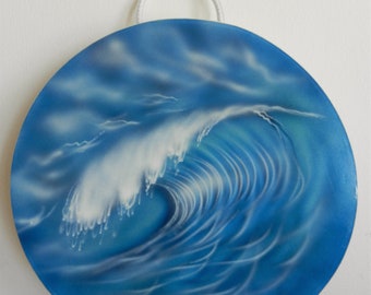 Tambor marino, tambor de olas, hecho a mano con piel de cabra, tambor oceánico, sonido del mar, tambor oceánico, disponible en 3 tamaños