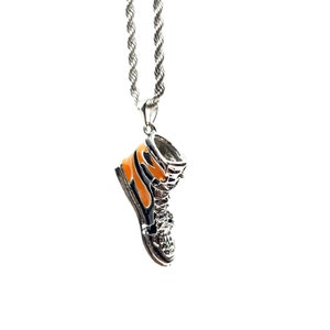 Jordan 1 Orange Necklace With Gift Box Air Jordan Necklace 