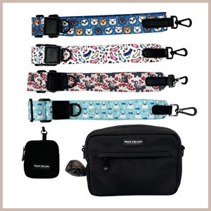 Dog Walking Crossbody Bag, Dog Walk Accessories, Water Resistant, All-in-One Dog Walking Bag, Poop Bag Holder, Treat Bag