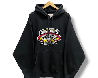 Vintage Minnesota Super Series Hockey Hoodie Retro Ice Hockey Sweatshirt Small Sportswear Athletic Pullover Embroidery Logo Jumper Size S