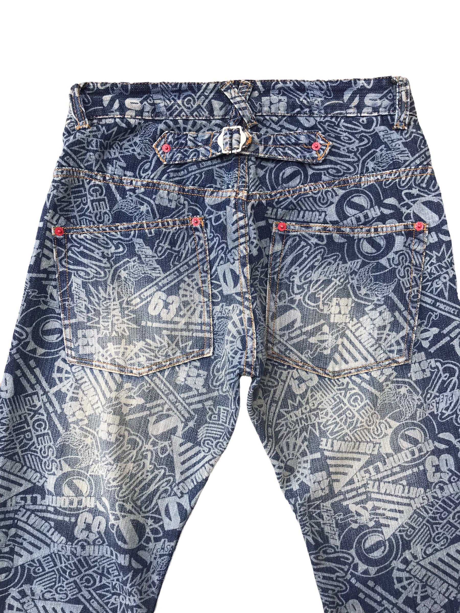 Vintage Japanese Brand Fullprint Blue Jeans Size 29 Japanese