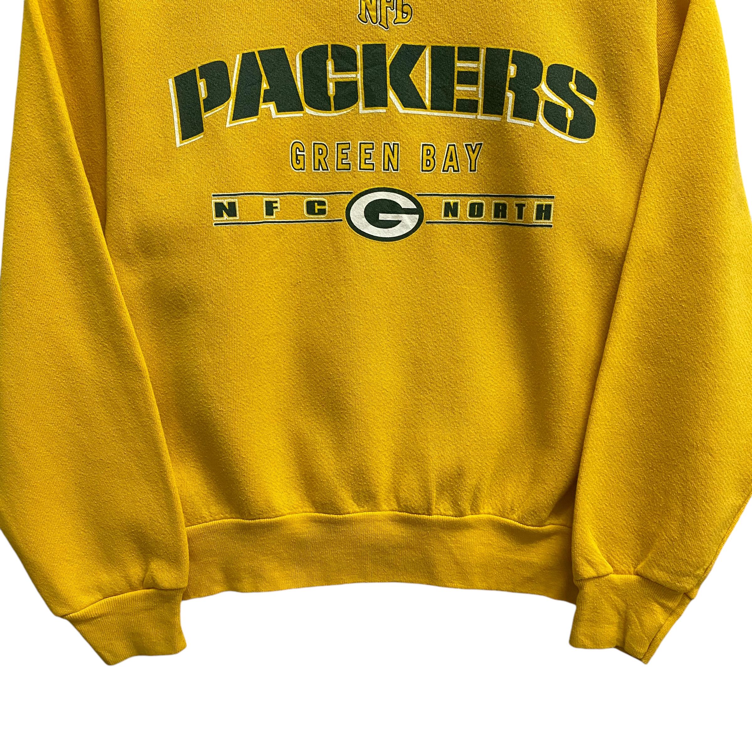 Vintage 00s Green Bay Packers Yellow Sweatshirt Youth Medium