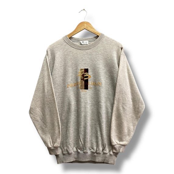 Vintage Pierre Balmain Gray Sweatshirt LARGE Pierre Balmain