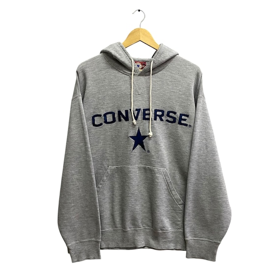 Vintage 90s Converse One Star Hoodie Grey Large Converse Vintage 90s Converse One Star Hoodie Grey Large Converse