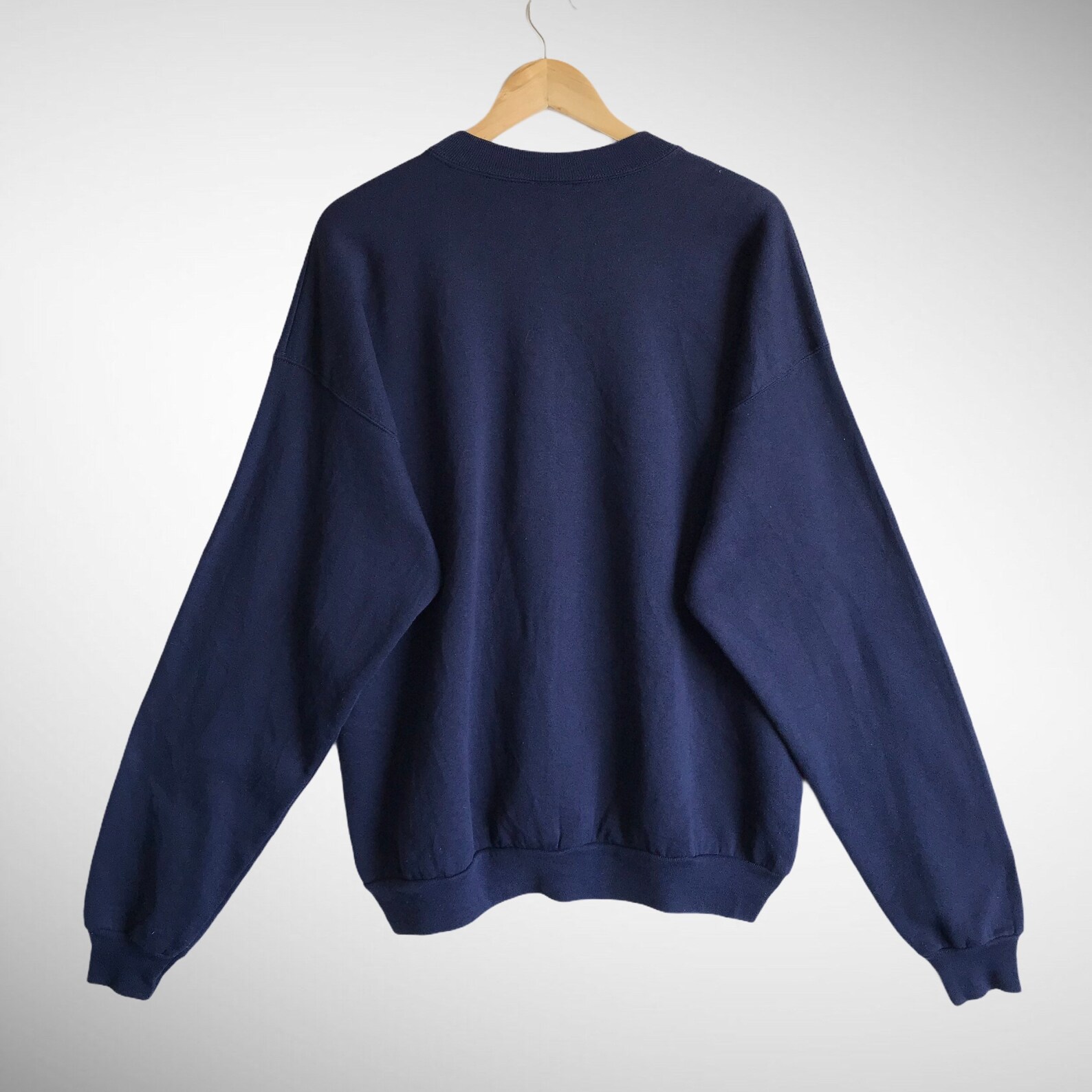 Vintage 90s Sweatshirt Biglogo Pullover Jumper Hanes Navy - Etsy UK