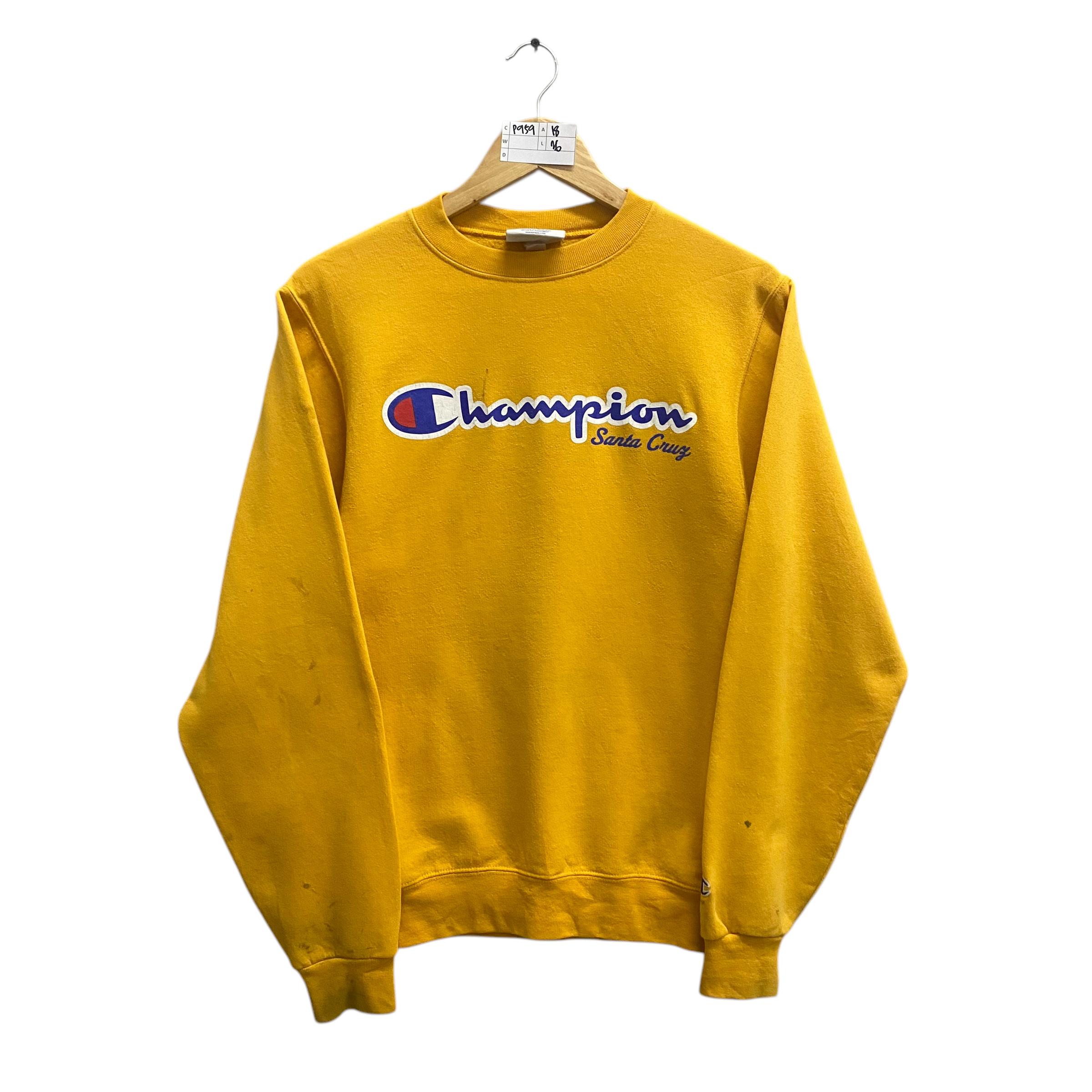 Champion Sweatshirt Yellow - Etsy Ireland