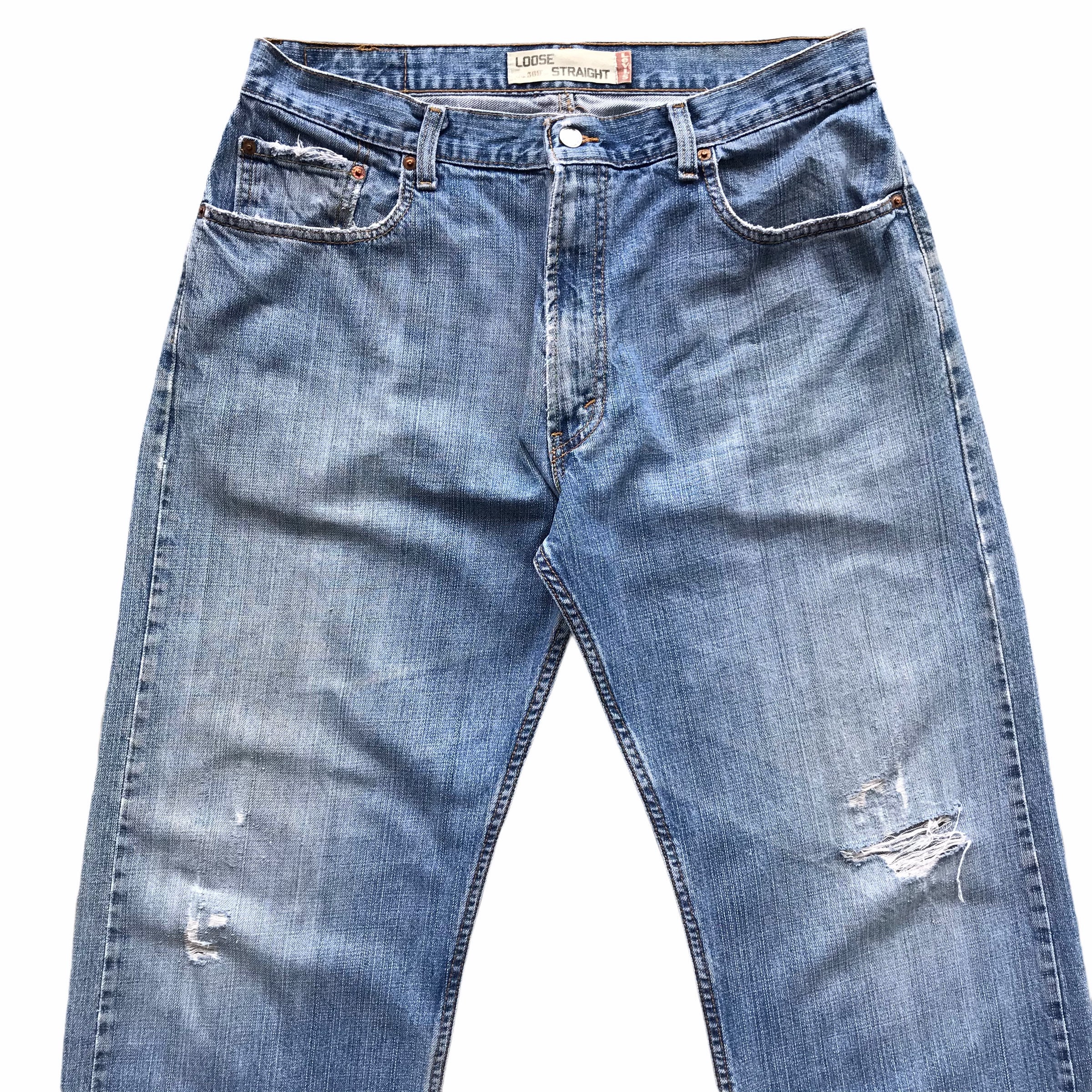 Vintage 00s Levis 569 Light Blue Size 34 Levis Zipper Front