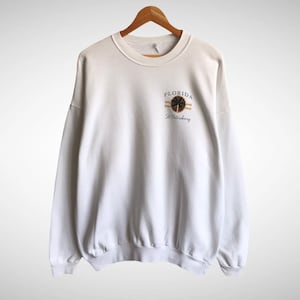 Vintage 90s Florida St.Petersburg sudadera blanca Xlarge St.Petersburg Streetwear Crewneck St.Petersburg suéter pullover print logo jumper